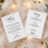 シンプルクラシックウェルカムレター&旅程カード 招待状