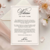 シンプルクラシックウェルカムレター&旅程カード 招待状