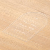 シンプルクラシックエレガンススクリプトアー結婚チズ アクリル招待状 (レイダウン)