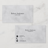 シンプルクラシックエレガントテクスチャ定数 名刺 (正面/裏面)