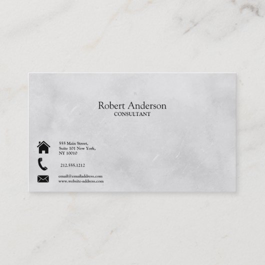 シンプルクラシックエレガントテクスチャ定数 名刺 (裏面)