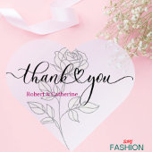 シンプルクラシックエレガントフローラ結婚の感謝 ハートシール