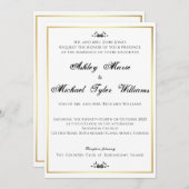 シンプルクラシックエレガント招待状 招待状 (正面/裏面)