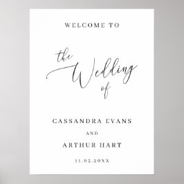 シンプルクラシックエレガント歓迎結婚の ポスター