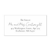 シンプルクラシックエレガント結婚差出人住所 ラバースタンプ (インプリント)