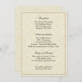 シンプルクラシックエレガント結婚披露宴 招待状 (正面/裏面)