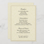 シンプルクラシックエレガント結婚披露宴 招待状 (正面/裏面)