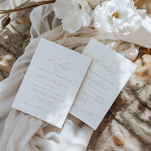 シンプルクラシックエレガント結婚書道 招待状
