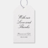 シンプルクラシックエレガント結婚 ギフトタグ (正面)