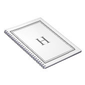 シンプルクラシックエレガント縁どグ・モノグラム ノートブック (右側)