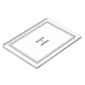 シンプルクラシックエレガント縁どグ・モノグラム ノートブック (左側)