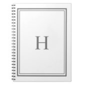 シンプルクラシックエレガント縁どグ・モノグラム ノートブック (正面)