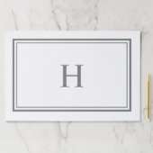 シンプルクラシックエレガント縁どグ・モノグラム ペーパーパッド (インサイチュ)