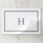 シンプルクラシックエレガント縁どグ・モノグラム ペーパーパッド (折り畳み)