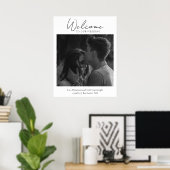 シンプルクラシックエレガントPhoto Welcome結婚's ポスター (ホームオフィス)