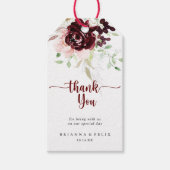 シンプルクラシックカラフルフローラ結婚の感謝 ギフトタグ (正面)