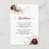 シンプルクラシックカラフルフローラ結婚の方向 エンクロージャーカード (正面)