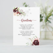 シンプルクラシックカラフルフローラ結婚の方向 エンクロージャーカード (スタンド正面)