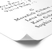 シンプルクラシックカラフル席表 ポスター (角)