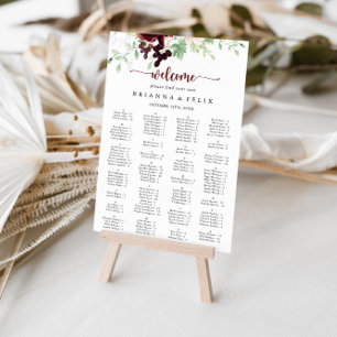 シンプルクラシックカラフル席表 ポスター