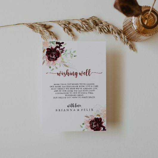 シンプルクラシックカラフル結婚の願い エンクロージャーカード