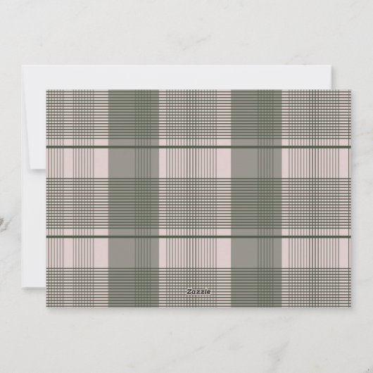 シンプルクラシックカントリープレイドクリスマス シーズンカード (裏面)