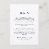 シンプルクラシッククラフト結婚詳細 エンクロージャーカード (正面)