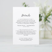 シンプルクラシッククラフト結婚詳細 エンクロージャーカード (スタンド正面)