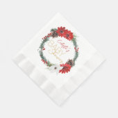 シンプルクラシッククリスマス白ベビーシャワーナプキンス 縁ありランチョンナプキン (角)