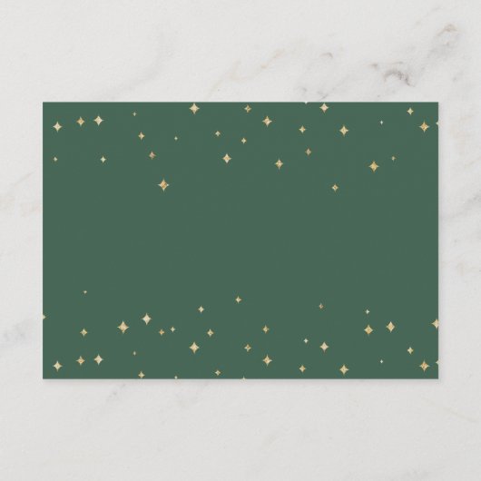 シンプルクラシッククリスマス結婚の願い井戸 エンクロージャーカード (裏面)