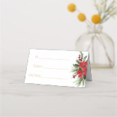 シンプルクラシッククリスマス結婚ズ プレイスカード (正面)