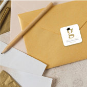 シンプルクラシックグラードモノグラムモダン卒業キャップ スクエアシール