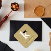 シンプルクラシックグラードモノグラムモダン卒業キャップ スクエアシール