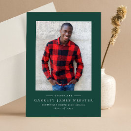 シンプルクラシックグリーン卒業発表