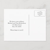 シンプルクラシックグレーアンドホワイトハウスニューアドレス 案内ポストカード (裏面)