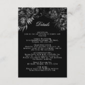 シンプルクラシックゴシック結婚ブラック詳細 エンクロージャーカード (正面)