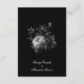 シンプルクラシックゴシック結婚ブラック詳細 エンクロージャーカード (裏面)