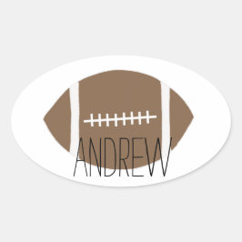 シンプルクラシックサッカー 楕円形シール