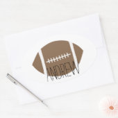 シンプルクラシックサッカー 楕円形シール (封筒)