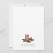 シンプルクラシックサンタベビーシャワー 招待状 (裏面)