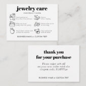 シンプルクラシックジュエリー気にThank You Business エンクロージャーカード (正面/裏面)