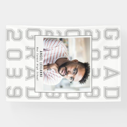 シンプルクラシックスポーツ卒業写真上級卒業 横断幕 (横)