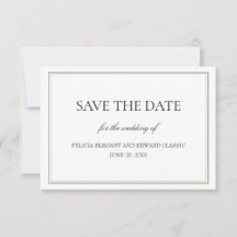 シンプルクラシックセーブ・ザ・デート案内カード
