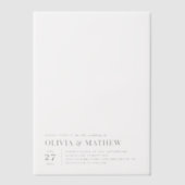 シンプルクラシックタイポグラフィフォトオーバーレイ結婚ズ ベラム紙招待状 (正面)