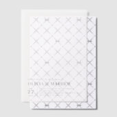 シンプルクラシックタイポグラフィフォトオーバーレイ結婚ズ ベラム紙招待状 (オフセット (招待状))