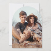 シンプルクラシックタイポグラフィ写真とQR RSVPの結婚 招待状 (裏面)