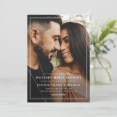 シンプルクラシックタイポグラフィ写真結婚の 招待状 (スタンド正面)