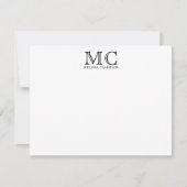 シンプルクラシックタイポグラフィ ノートカード (正面)