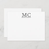 シンプルクラシックタイポグラフィ ノートカード (正面/裏面)