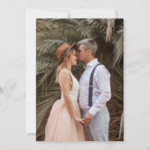 シンプルクラシックダスティブルーリーピークレストワイルドフラワーズ セーブザデート (裏面)